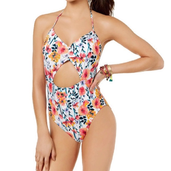 Hula Honey In Such a Fleury Cut-Out Halter 1 Piece - Picture 1 of 6